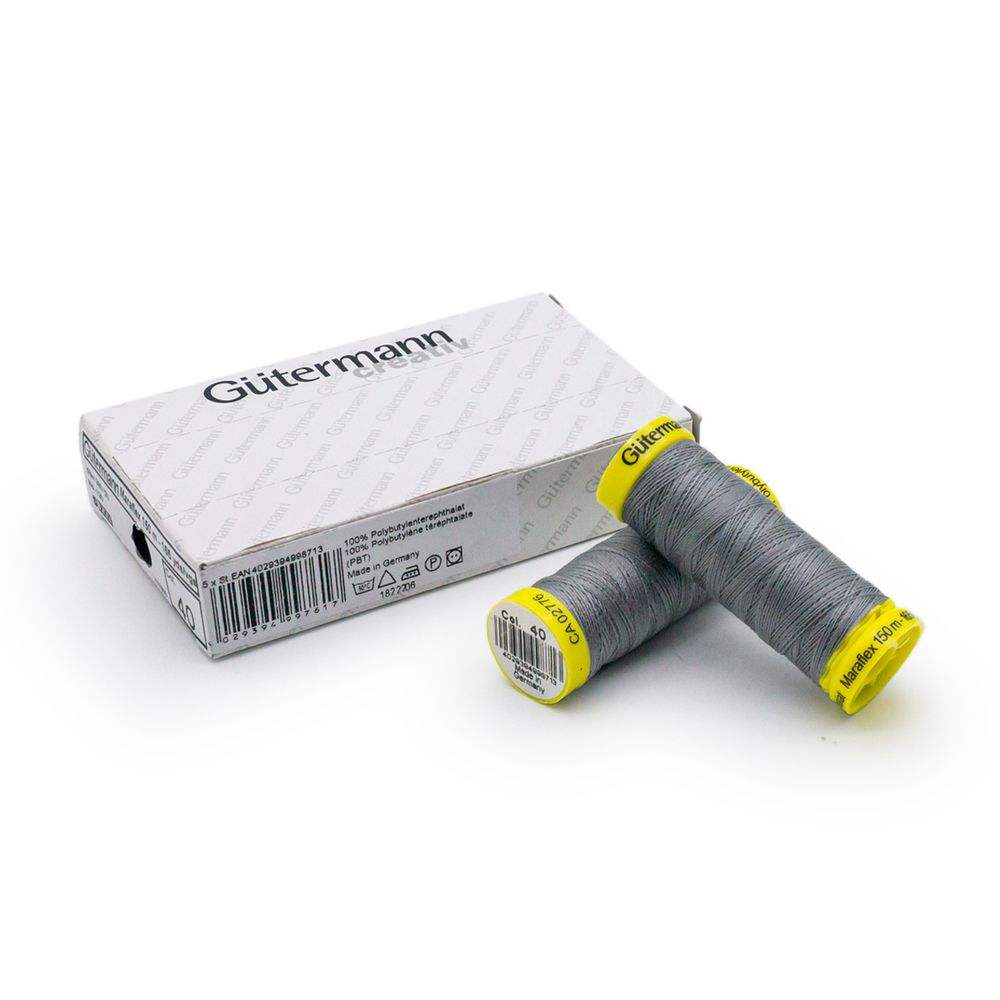 Нитки для трикотажа Gutermann Maraflex 120 (150 метров), 5 кат. | 040 пепельно-серый