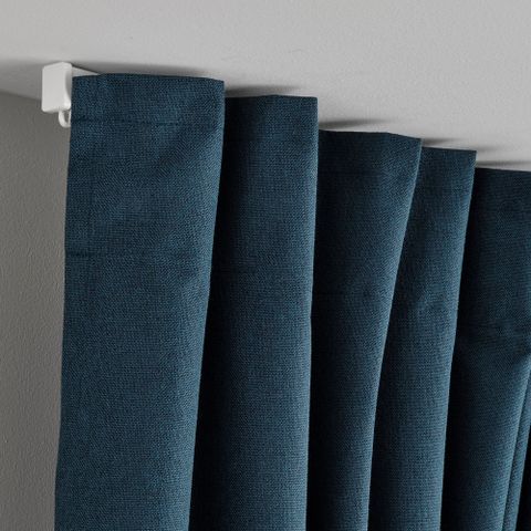 Комплект штор IKEA ROSENMANDEL (РОЗЕНМАНДЕЛ), Темно-синий, 135х250 см, 2 шт
