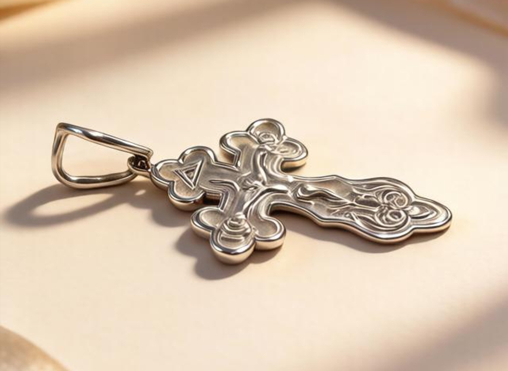 Ювелирный крест из серебра 925 пробы