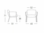 Кресло лаунж металлическое c подушками Scab Design Brezza Lounge, оливковый, светло-зеленый