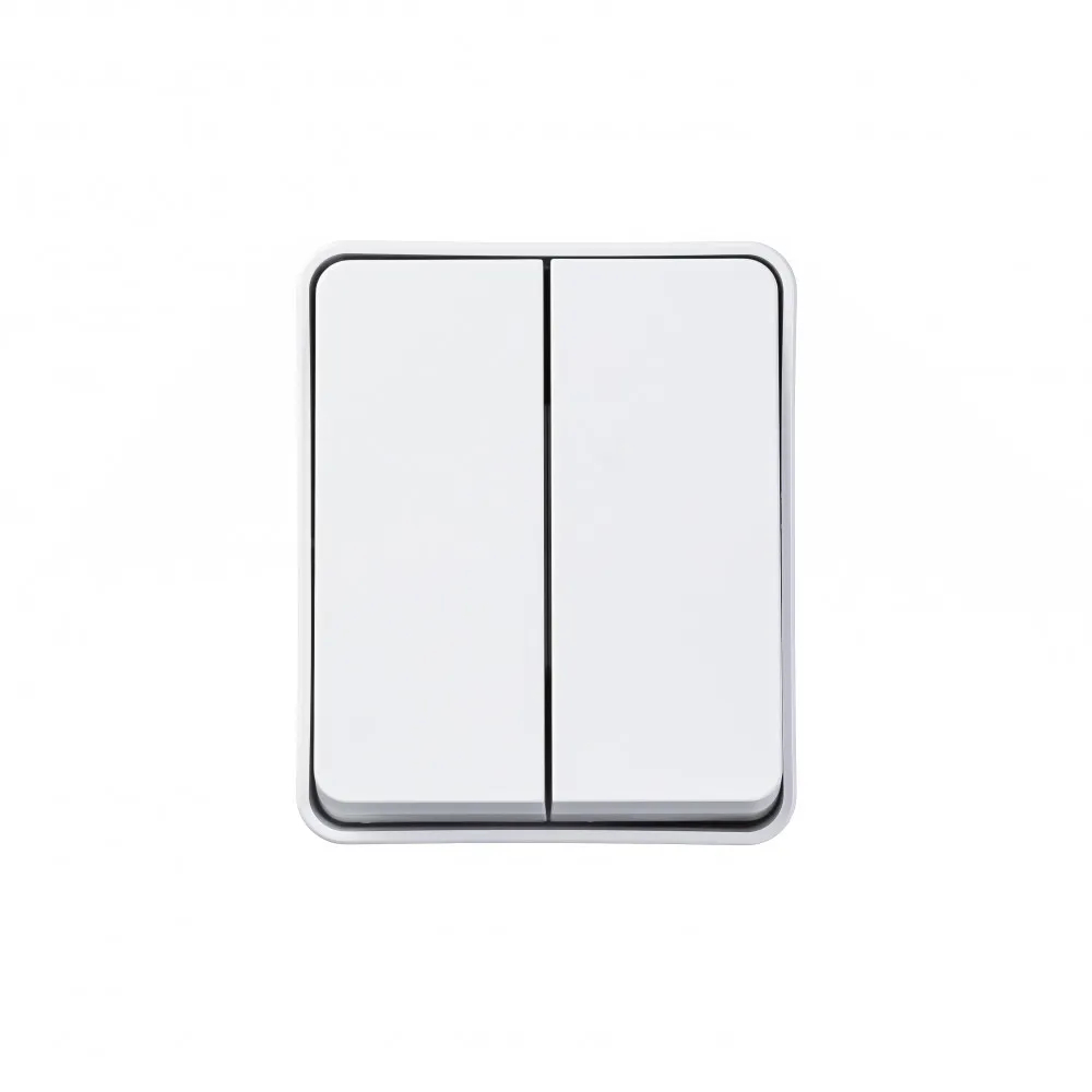 ATLASDESIGN PROFI IP54 О/У 2-клавишный ВЫКЛЮЧАТЕЛЬ, сх.5, 10АХ, БЕЛЫЙ