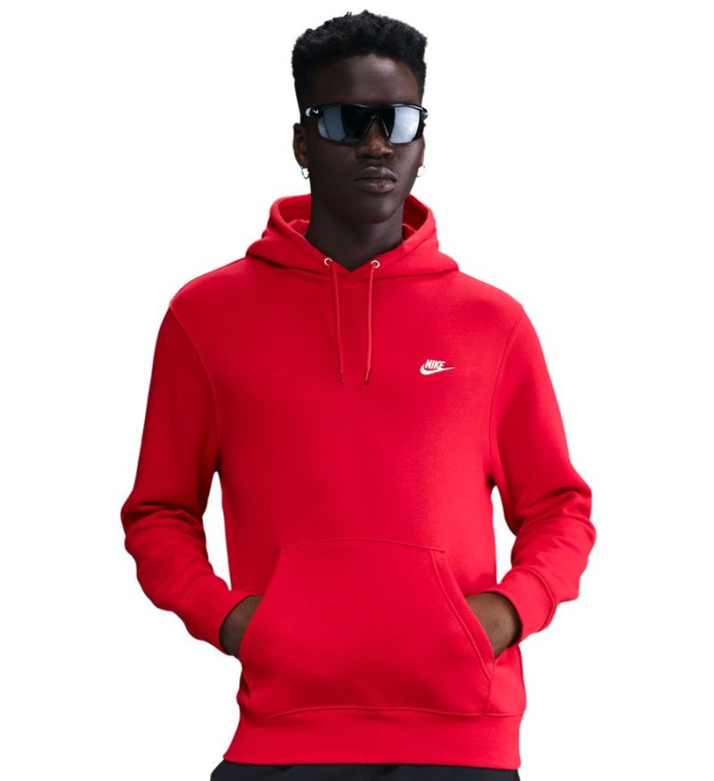 Куртка теннисная Nike Club Fleece Pullover - university red/university red/white