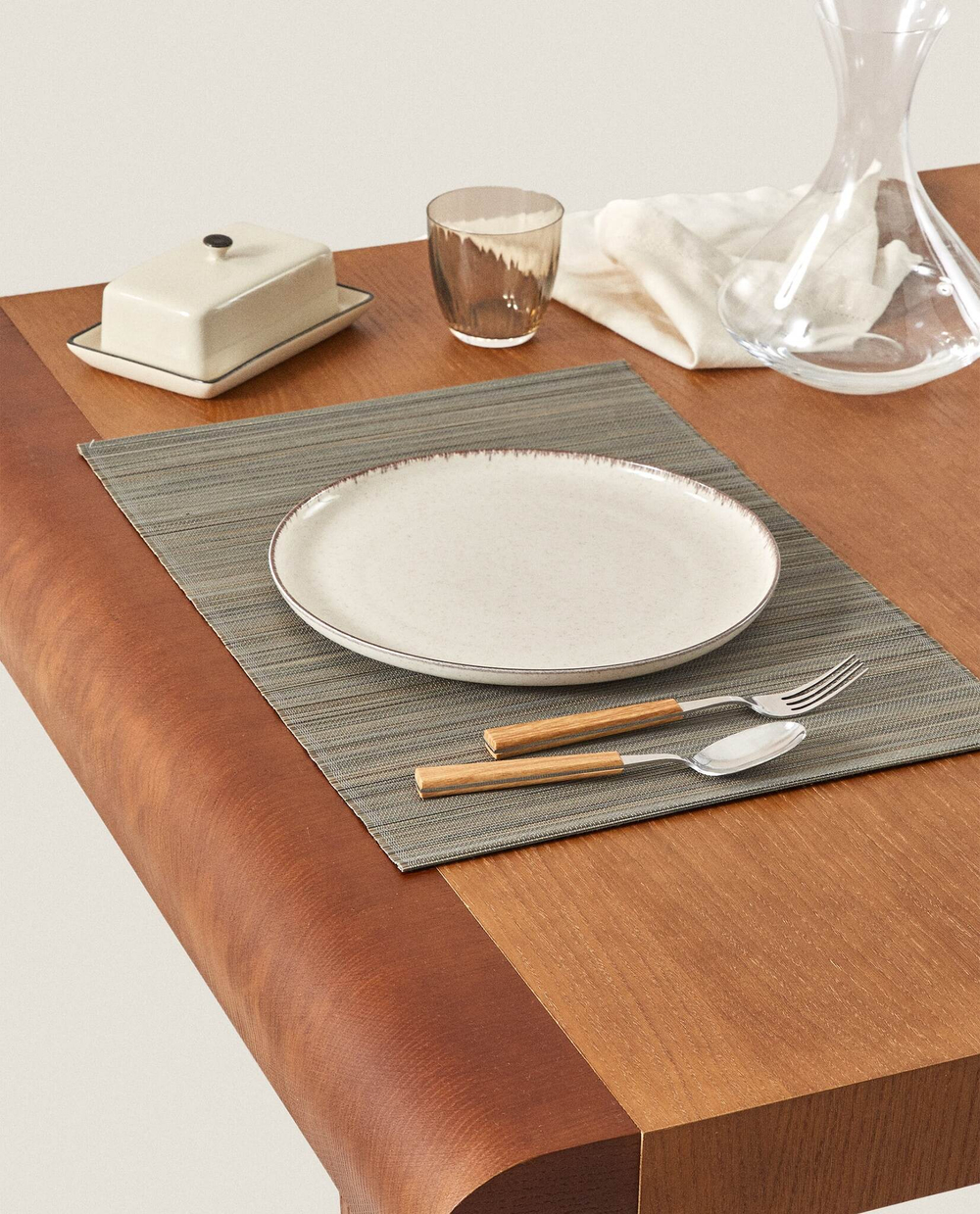 ZARA HOME БАМБУКОВАЯ САЛФЕТКА (УПАКОВКА ИЗ 2 ШТУК), СЕРЫЙ