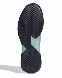 Мужские кроссовки теннисные Adidas Adizero Ubersonic 4.1 M - crystal white/aurora met/semi flash aqua