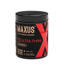 Ультратонкие презервативы MAXUS с железным кейсом, 12 шт