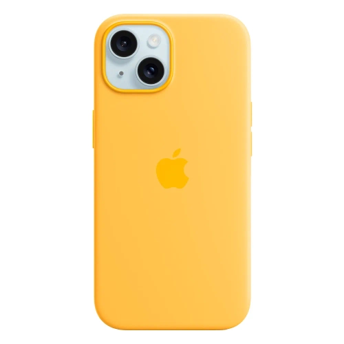 Силиконовый чехол с поддержкой MagSafe Apple Silicone Case для iPhone 15, Sunshine (Лучезарный желтый)