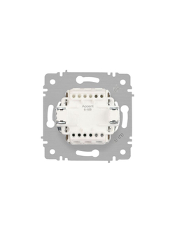 Выключатель 2-кл. СП Accent 6-105-01М 10А IP20 250В с подсветкой AL/CU бел. матов. Intro Б0063507