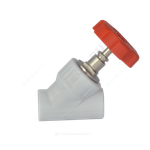 Клапан (вентиль) PP-R запорный белый Дн 20х45гр внутренняя пайка VALFEX 10174020