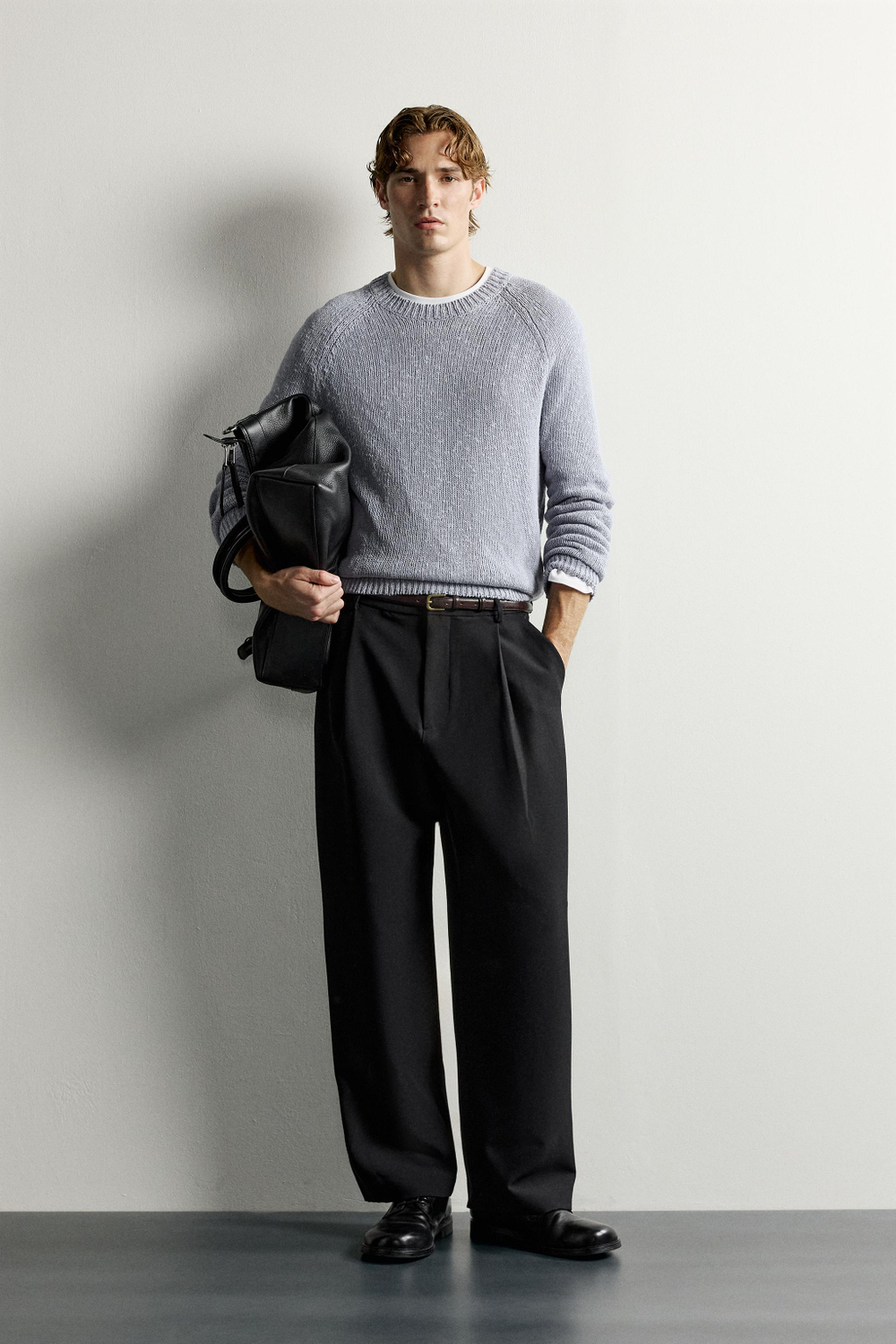 СВИТЕР ИЗ РЕЛЬЕФНОЙ ТКАНИ СВОБОДНОГО КРОЯ — ZARA