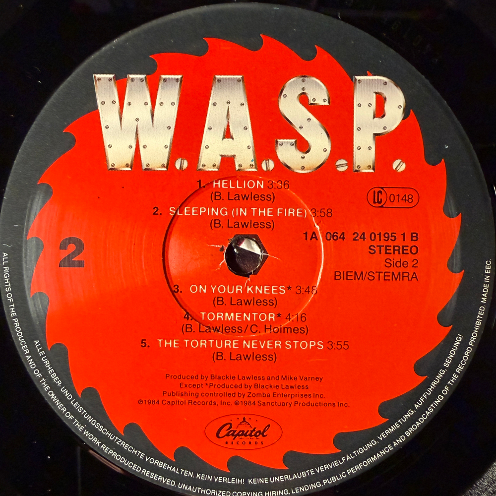 W.A.S.P. ‎– W.A.S.P. (Европа 1984г.)