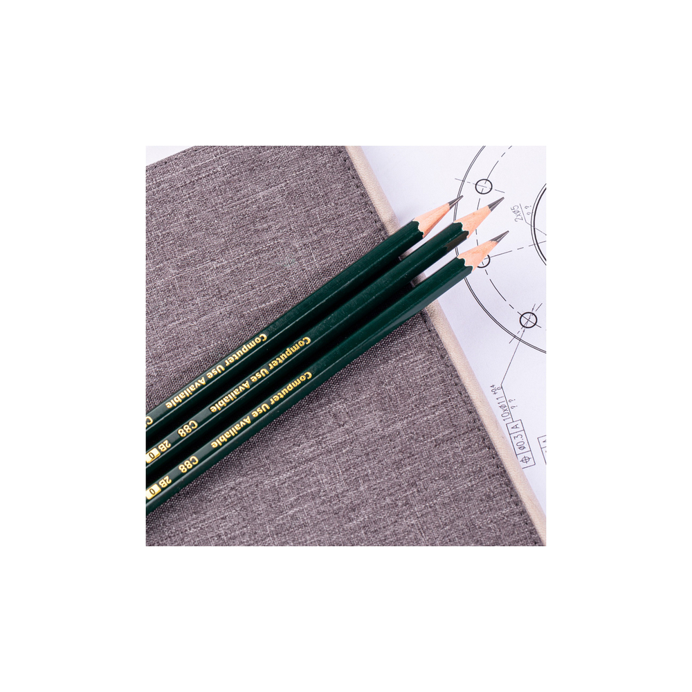 Карандаш чернографитный Deli 2B шестигранный липа 12шт. EC88-2B