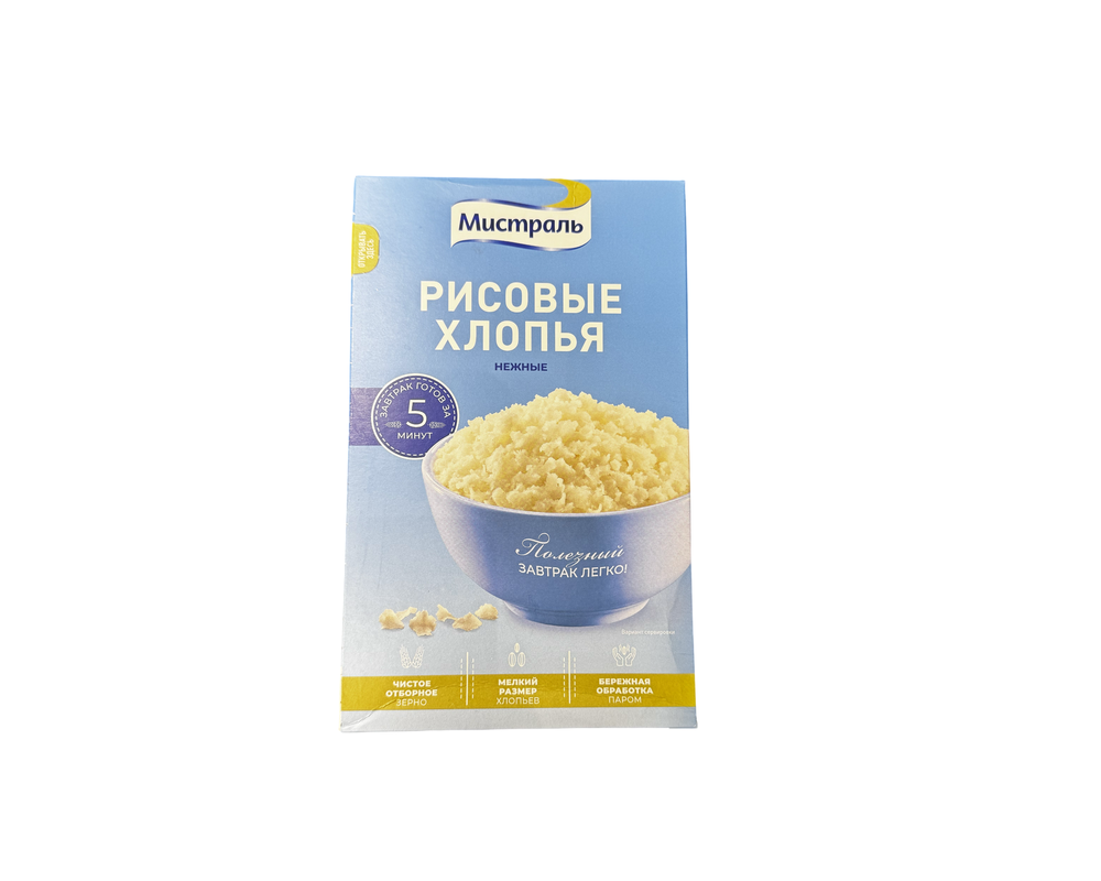 Хлопья Мистраль рисовые 400г, шт