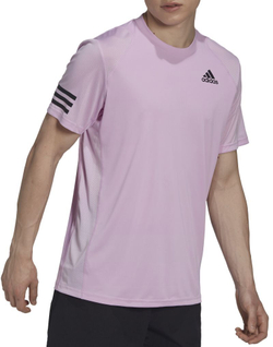 Футболка мужская теннисная Adidas Club Tennis 3-stripes Tee - bliss lilac