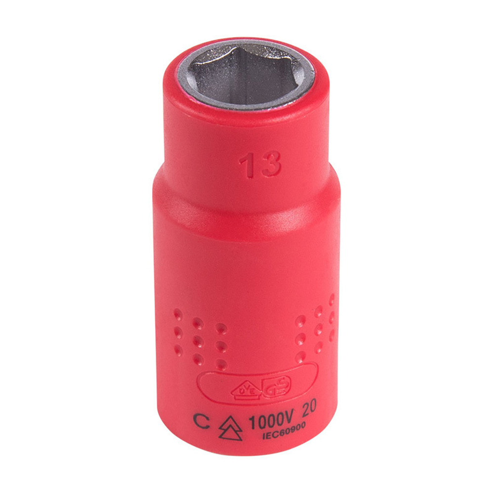 KING TONY (4335VE13M) Головка торцевая диэлектрическая шестигранная 1/2", 13 мм