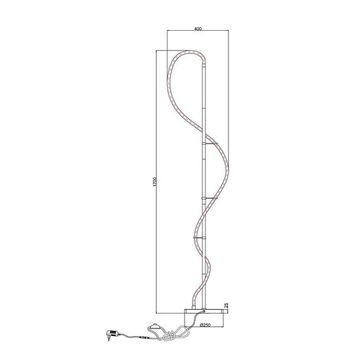 Светодиодный напольный светильник 30W 3000K A2850PN-35BK чёрный Klimt Arte Lamp