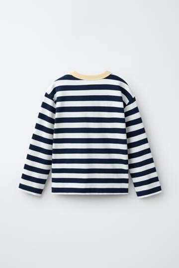 ZARA ФУТБОЛКА HEAVY WEIGHT В ПОЛОСКУ, ПОЛОСКИ