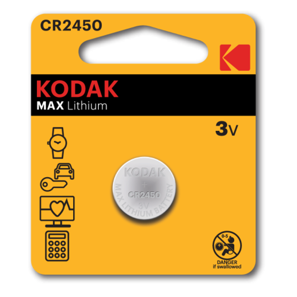 Батарейки Kodak CR2450-BL1 MAX Lithium | Батарейки Литиевые