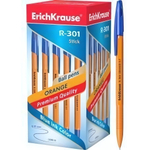 Ручка шариковая 0,7мм, синяя "R-301 Orange Stick" (Erich Krause)