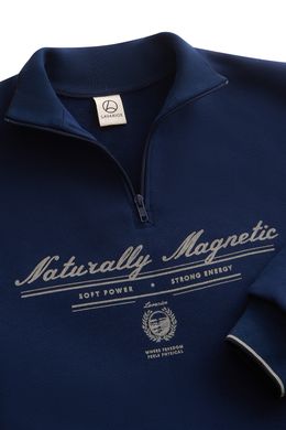 Толстовка на короткой молнии с принтом ATHLEISURE Синий
