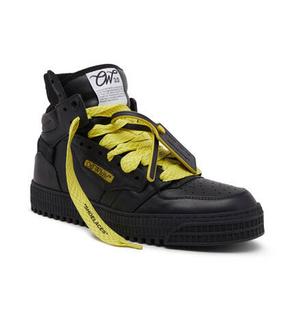 Кожаные кроссовки OFF-WHITE - черный(OMIA065S 24LEA004)