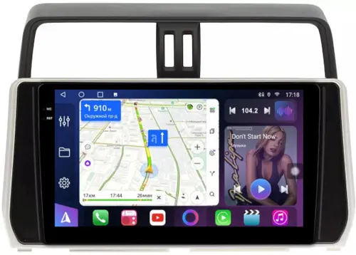 Магнитола для Toyota Land Cruiser Prado 150 2017-2023 - FarCar S500-TS18 монитор 10.36" QLED на Android 14, CarPlay, 4G SIM-слот