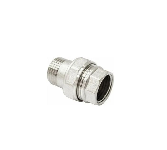 Соединитель STI латунный прямой Ду25 Ру16 никелированный D270-05000