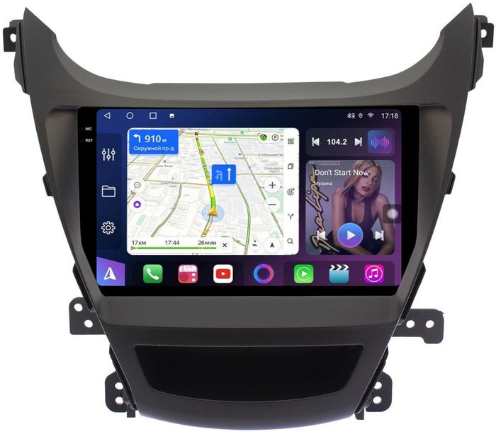 Магнитола для Hyundai Elantra 5 MD 2013-2015 (рестайлинг) - FarCar BM3083M-2K монитор 9.5" 2K QLED на Android 14, Быстрая, CarPlay, 4G SIM-слот