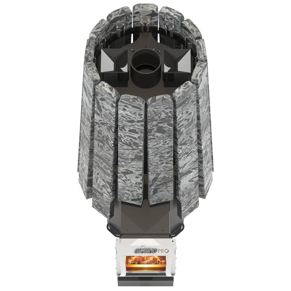 Дровяная банная печь Grill'D Cometa Vega 240 Long Stone Pro (Серпентинит)