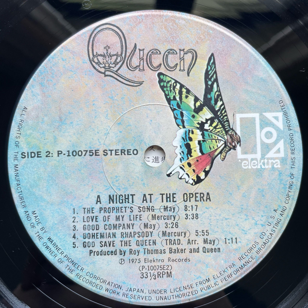 Винтажная виниловая пластинка LP Queen A Night At The Opera (Япония 1975) (Без Оби)