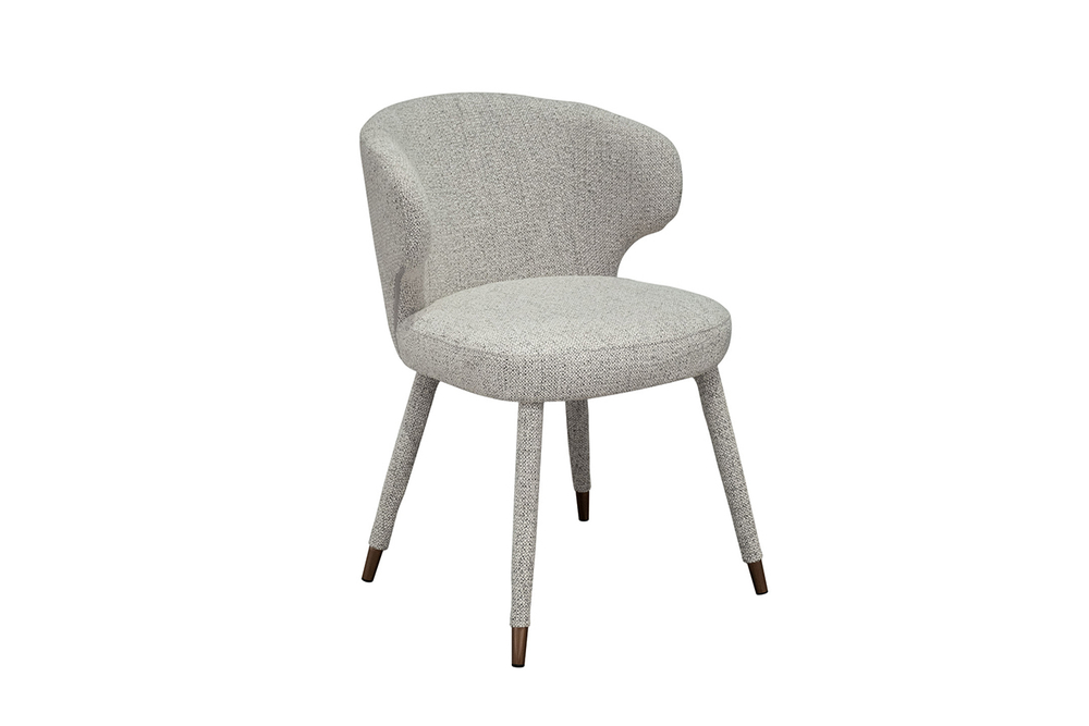 Стул Garda Decor обеденный шенилл белый 55*62*77 см