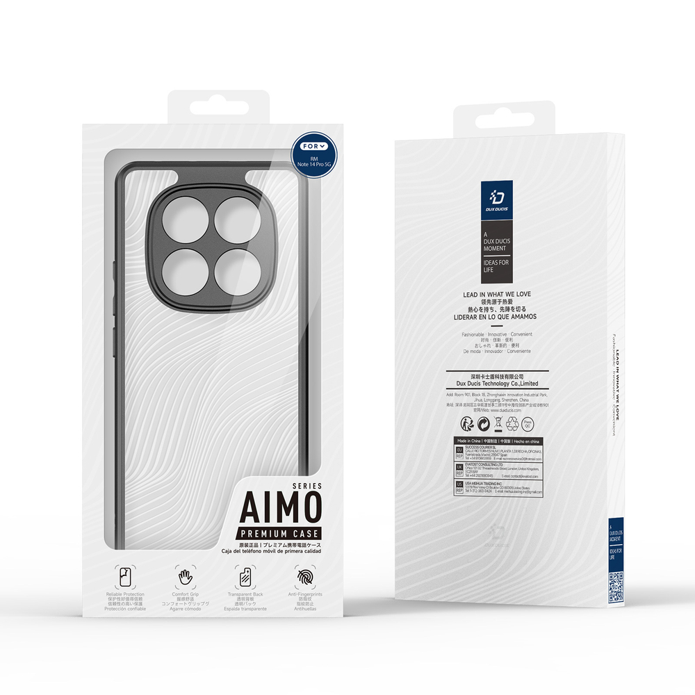 Защитный прозрачный чехол от Dux Ducis для смартфона Xiaomi Redmi Note 14 Pro 5G и Poco X7, серия Aimo Series Case