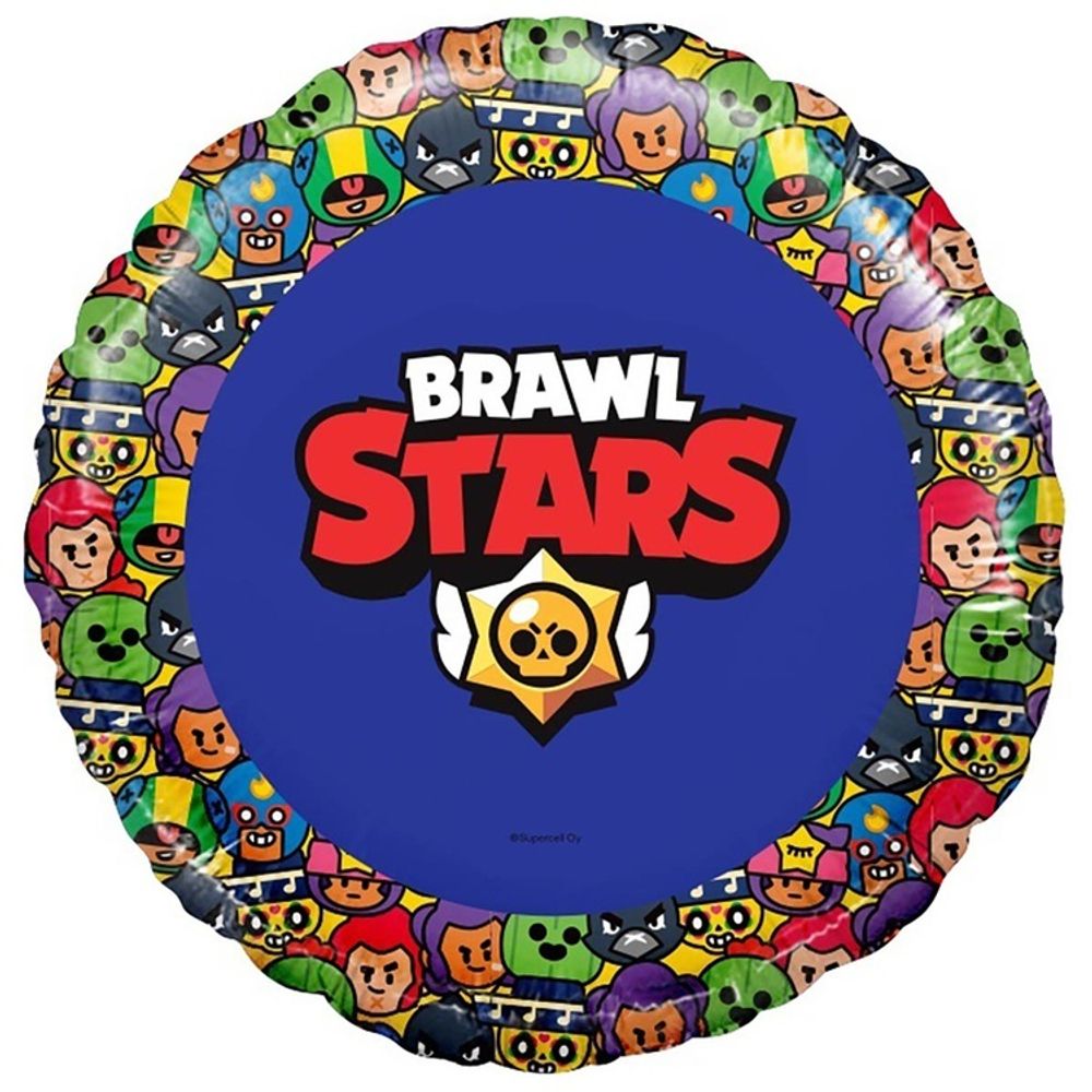 Шар Круг "Brawl Stars Звездные бойцы Бравл старс" 45 см