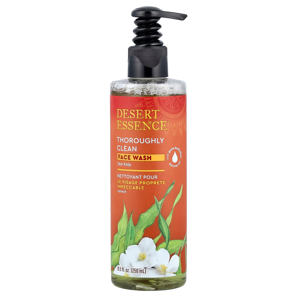 Desert Essence, Очищающий гель для умывания, тщательная очистка, морские водоросли, 8,5 ж. унц. (250 мл)