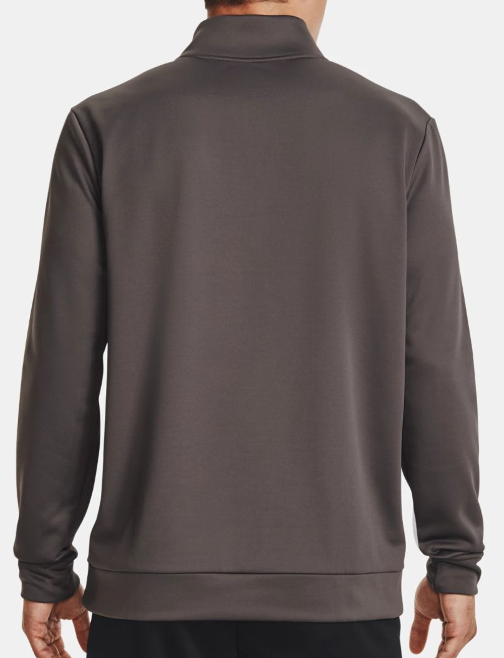 Мужская теннисная кофта Under Armour Men's Armour Fleece 1/4 Zip - fresh clay/black