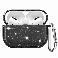 Чехол Gurdini силиконовый для наушников Apple Airpods Pro 3 Diamond черный