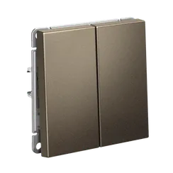 Переключатель проходной двухклавишный Systeme Electric ArtGallery Мокко GAL000665