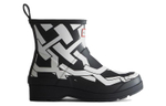 HUNTER Abrasion Resistant Rain Boots Women"s Black White