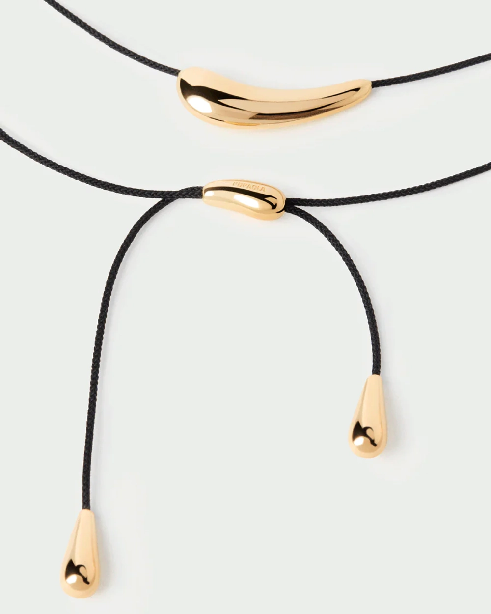 Колье Orbit Cord серебро 925 пробы покрытое золотом