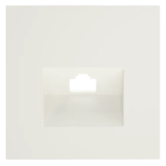 Накладка для розетки компьютерной RJ45 кат.6 и розетки телефонной RJ11 кат.3 Voltum S70 Хлопок VLS001313