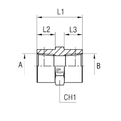 Соединение PS NPT 1/4 - NPT 3/4