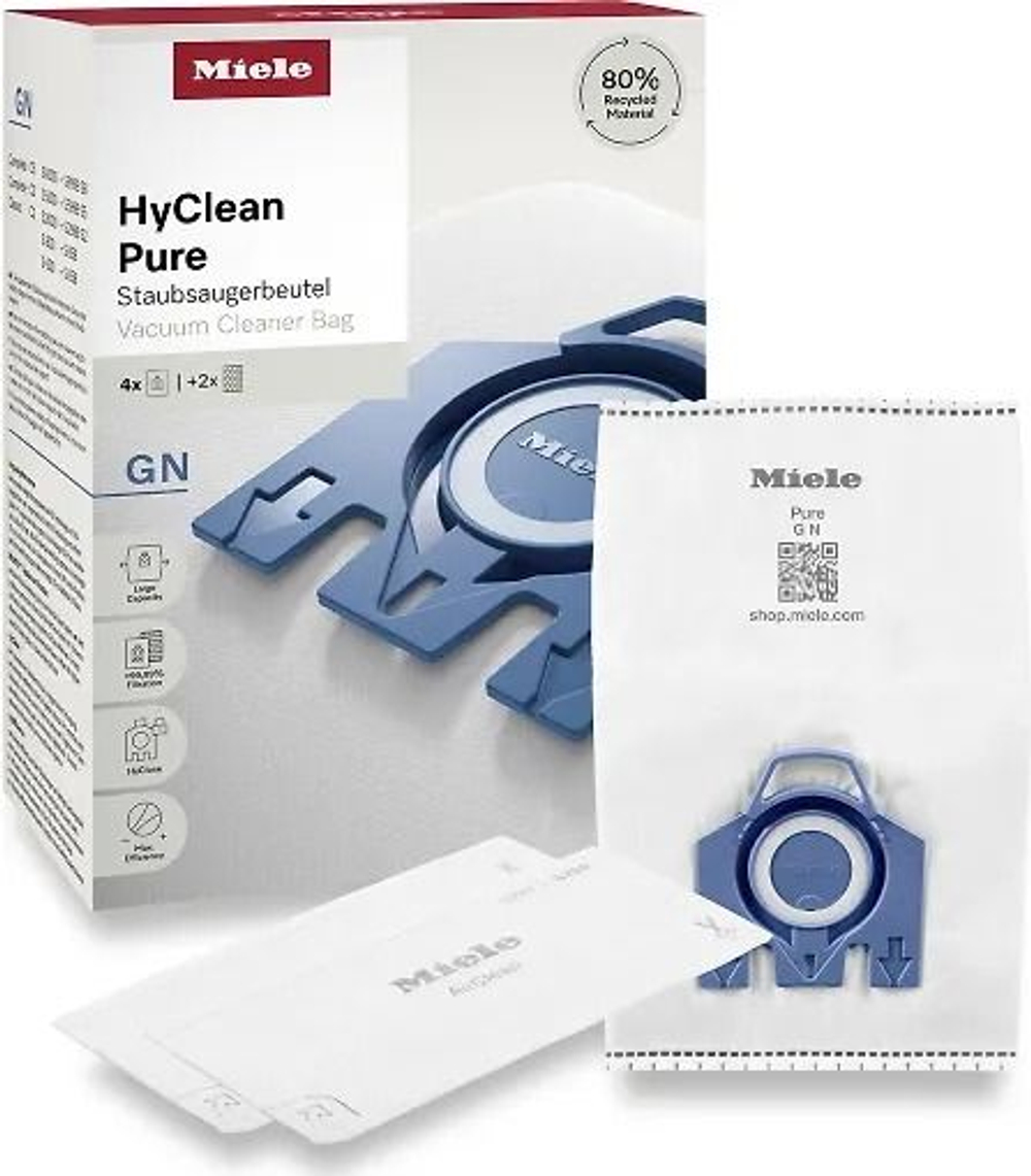 Мешки для пылесосов HyClean Pure GN, 4 мешка в коробке
