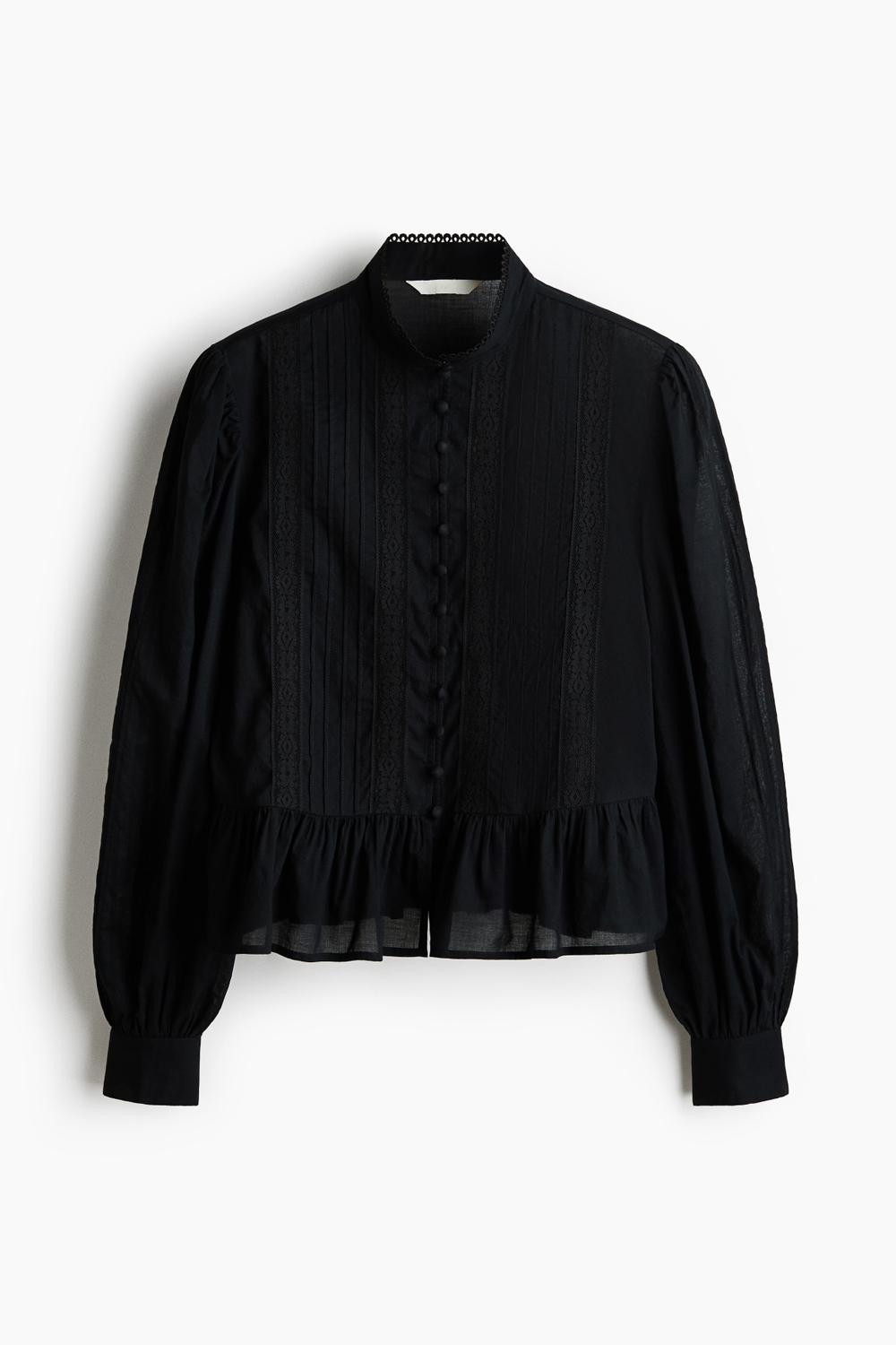 Хлопковая блуза с баской - H&M