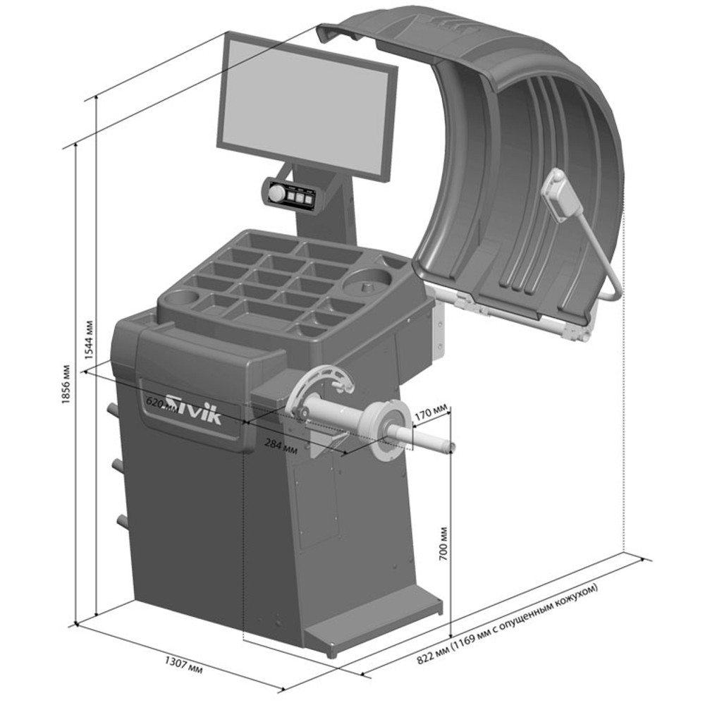 SIVIK GALAXY PLUS СБМП-60/3D Л Станок балансировочный