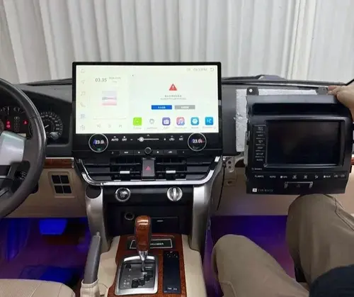 Магнитола для Toyota Land Cruiser 200 2007-2015 (климат на ШГУ) - Kuberg ZF-3038H-GE монитор 19.8"! на Android 13, Быстрая, 4G SIM-слот, CarPlay