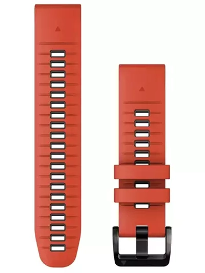 Ремешок Garmin QuickFit 22 мм Flame Red Graphite силиконовый 010-13280-04