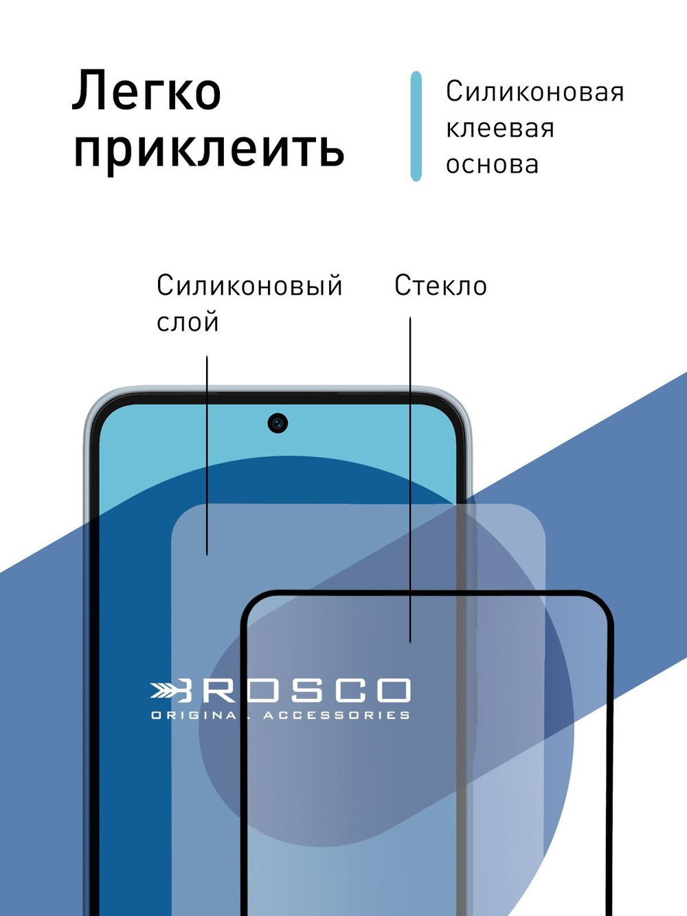 Защитное стекло ROSCO для Samsung Galaxy A35 (арт.SS-A35-FSP-GLASS-BLACK )