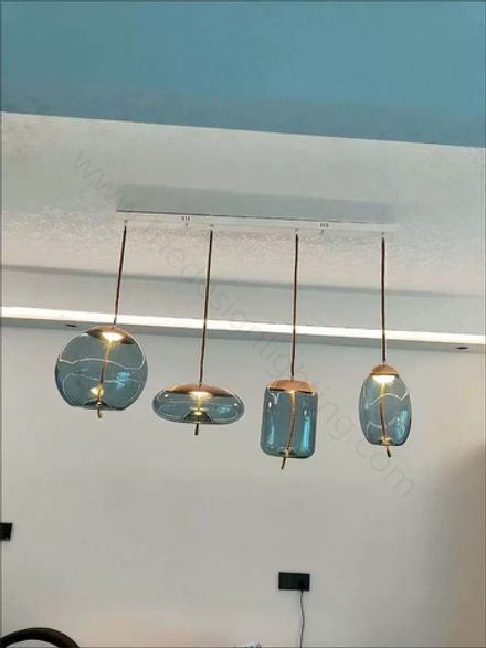 Pendant design lamp Knot by Brokis (Blue)