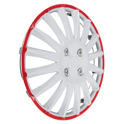 Колпаки R16 Orion 4шт (бело-красные) ABS-пластик ARNEZI A0702080