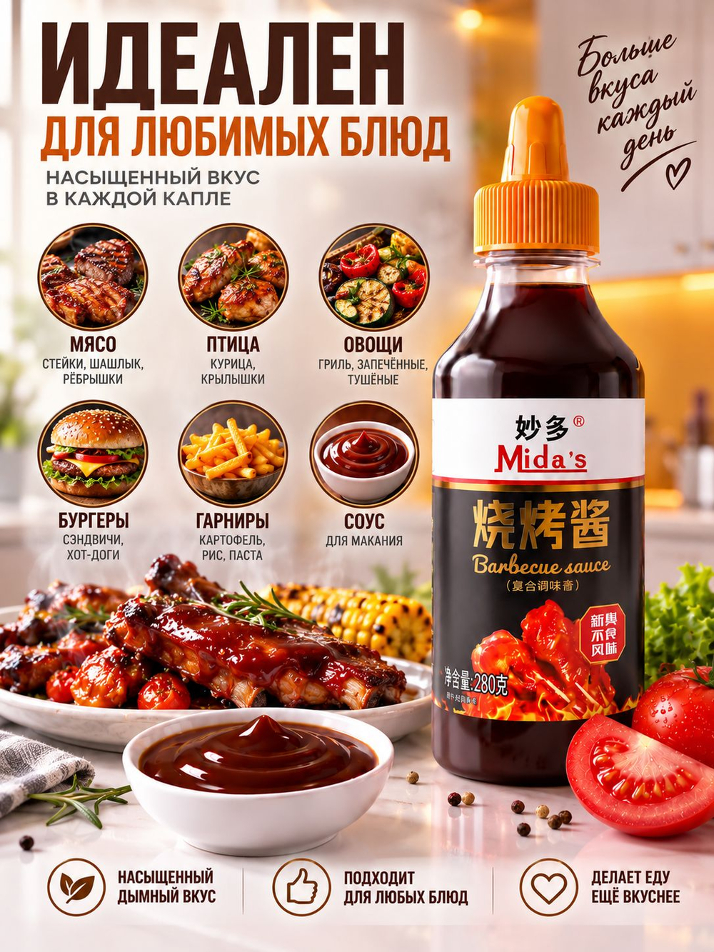 Соус Брабекю "Новоорлеанский" Mida's 280 г