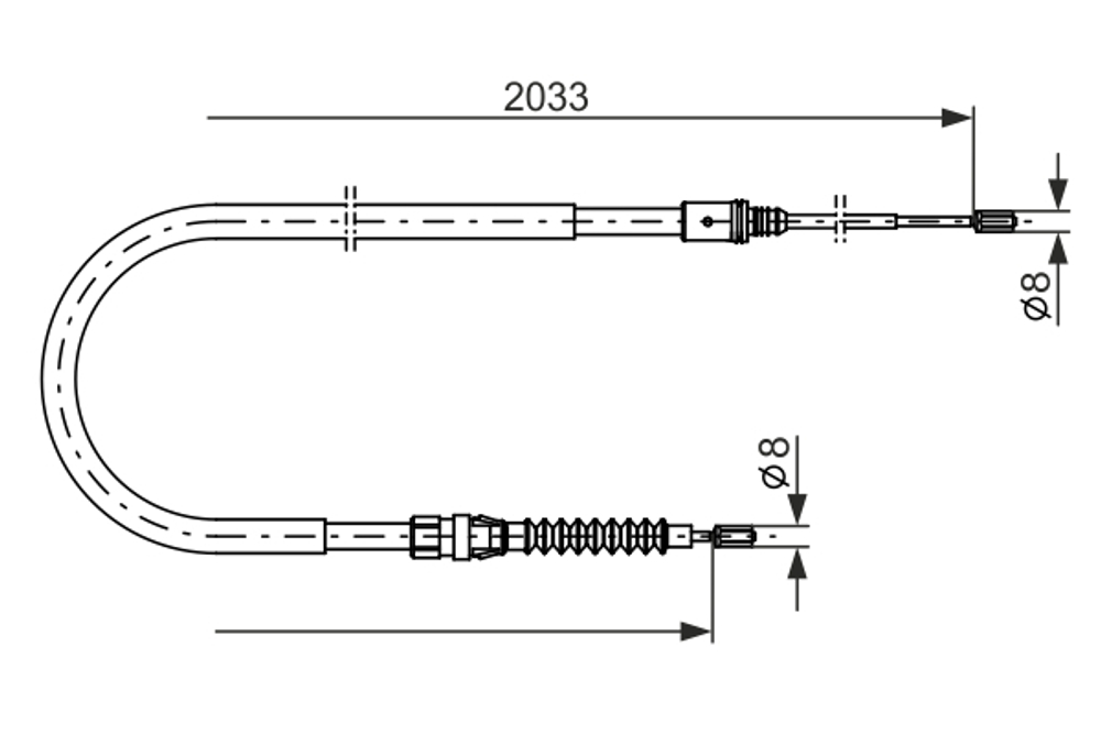 BOSCH - 1987482190-BOC - Cable Pull, parking brake